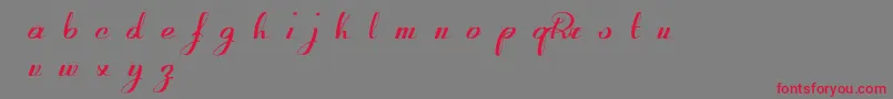 RetroactiveDemoVersion-Schriftart – Rote Schriften auf grauem Hintergrund