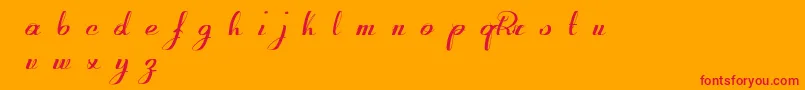 RetroactiveDemoVersion Font – Red Fonts on Orange Background