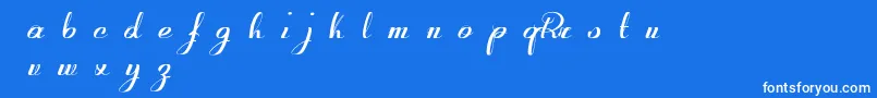 フォントRetroactiveDemoVersion – 青い背景に白い文字