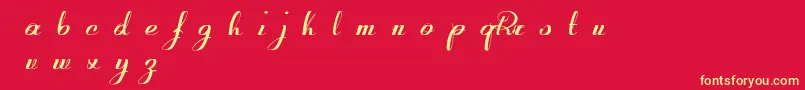 RetroactiveDemoVersion Font – Yellow Fonts on Red Background
