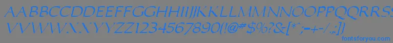 CaroluI Font – Blue Fonts on Gray Background