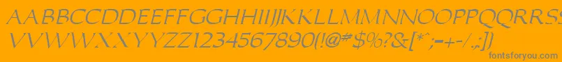 CaroluI Font – Gray Fonts on Orange Background