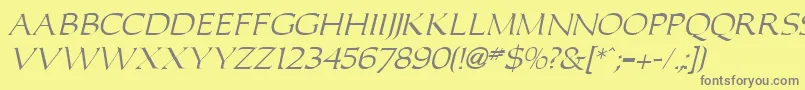 CaroluI Font – Gray Fonts on Yellow Background