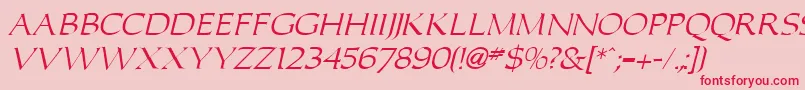 CaroluI Font – Red Fonts on Pink Background