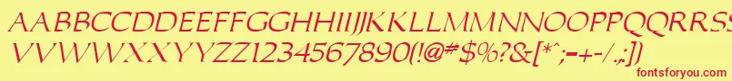 CaroluI Font – Red Fonts on Yellow Background