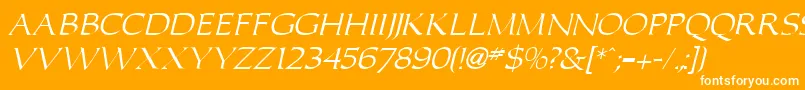 CaroluI Font – White Fonts on Orange Background