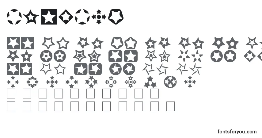 Schriftart Stars3D – Alphabet, Zahlen, spezielle Symbole