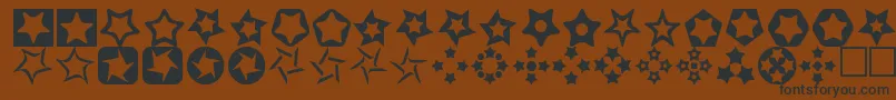 Stars3D Font – Black Fonts on Brown Background