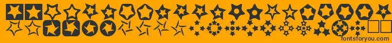 Stars3D Font – Black Fonts on Orange Background