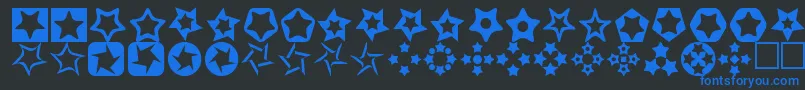 Stars3D Font – Blue Fonts on Black Background