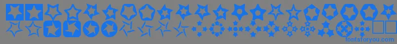 Stars3D-Schriftart – Blaue Schriften auf grauem Hintergrund