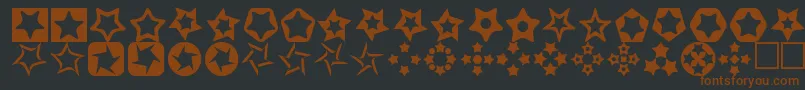 Stars3D Font – Brown Fonts on Black Background