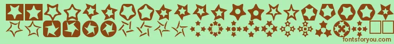 Stars3D Font – Brown Fonts on Green Background