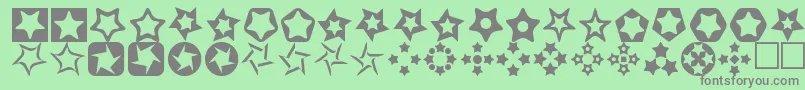 Stars3D Font – Gray Fonts on Green Background