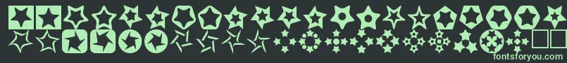 Stars3D Font – Green Fonts on Black Background