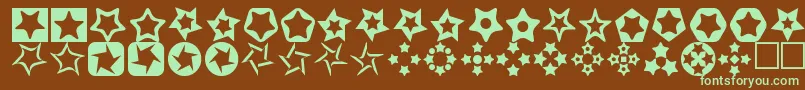 Stars3D Font – Green Fonts on Brown Background