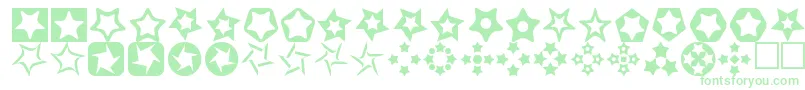 Stars3D-Schriftart – Grüne Schriften auf weißem Hintergrund