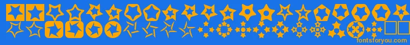 Stars3D Font – Orange Fonts on Blue Background