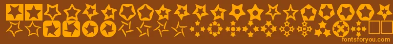 Stars3D Font – Orange Fonts on Brown Background