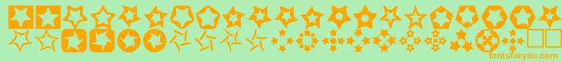 Stars3D Font – Orange Fonts on Green Background