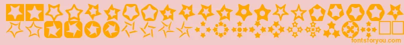 Police Stars3D – polices orange sur fond rose