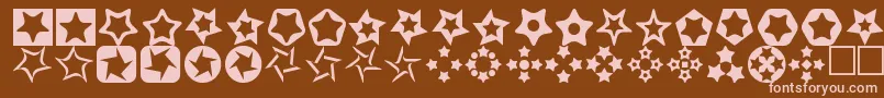 Stars3D Font – Pink Fonts on Brown Background