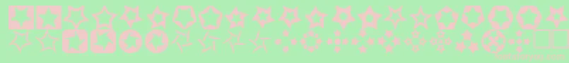 Stars3D Font – Pink Fonts on Green Background