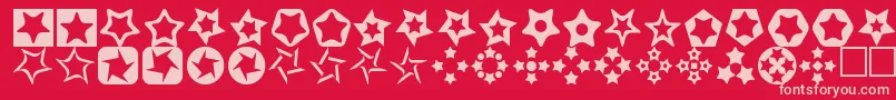 Stars3D Font – Pink Fonts on Red Background