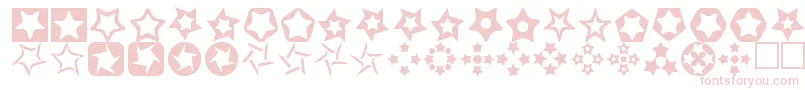 Stars3D Font – Pink Fonts on White Background