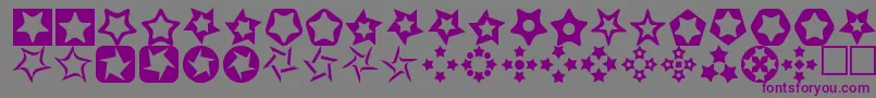 Police Stars3D – polices violettes sur fond gris