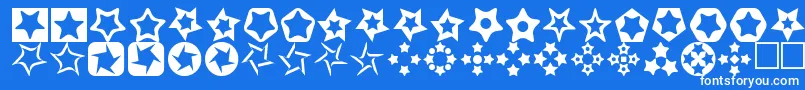 Fonte Stars3D – fontes brancas em um fundo azul