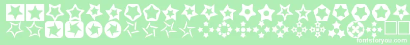 Stars3D Font – White Fonts on Green Background