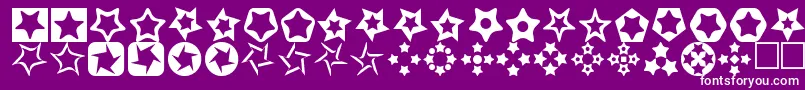 Stars3D Font – White Fonts on Purple Background