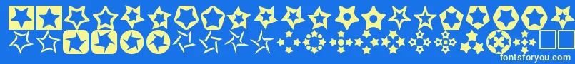 Fonte Stars3D – fontes amarelas em um fundo azul