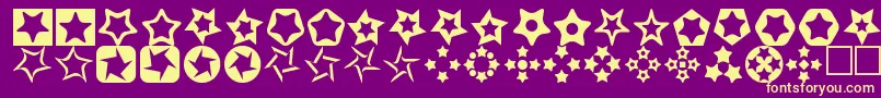 Stars3D Font – Yellow Fonts on Purple Background