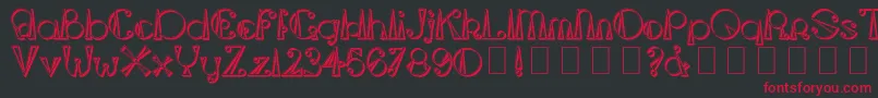 TriangleetcircleShadowed-Schriftart – Rote Schriften auf schwarzem Hintergrund