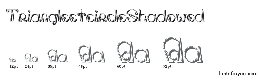 TriangleetcircleShadowed Font Sizes
