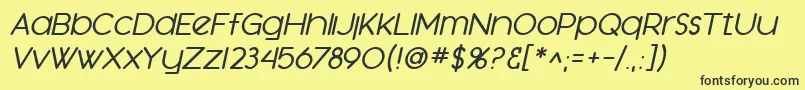 SfOrsonCasualMediumOblique Font – Black Fonts on Yellow Background