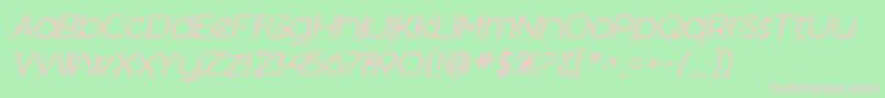 SfOrsonCasualMediumOblique Font – Pink Fonts on Green Background