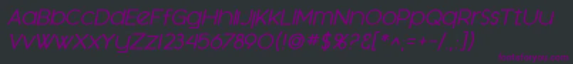 SfOrsonCasualMediumOblique Font – Purple Fonts on Black Background