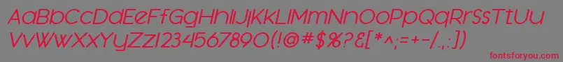 SfOrsonCasualMediumOblique Font – Red Fonts on Gray Background