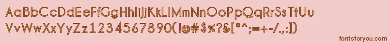 PinstripeLimo Font – Brown Fonts on Pink Background