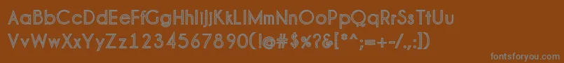 PinstripeLimo Font – Gray Fonts on Brown Background