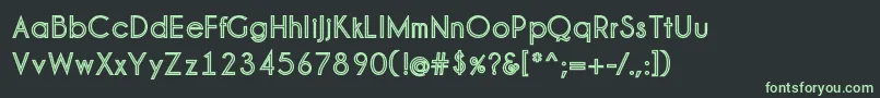 fuente PinstripeLimo – Fuentes Verdes Sobre Fondo Negro