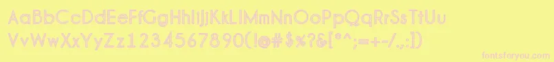 PinstripeLimo Font – Pink Fonts on Yellow Background