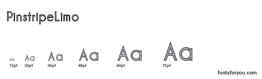 PinstripeLimo Font Sizes