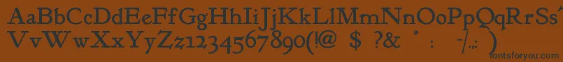 Kelmscottroman Font – Black Fonts on Brown Background