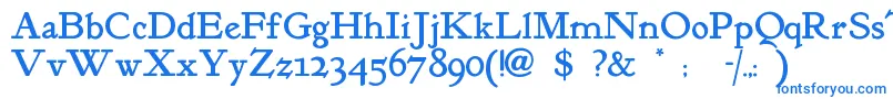 Kelmscottroman Font – Blue Fonts on White Background