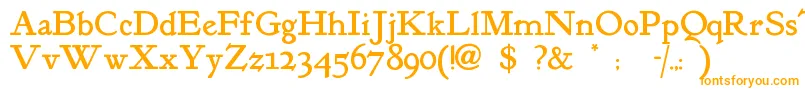 Kelmscottroman Font – Orange Fonts on White Background