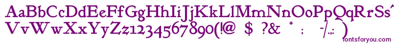 Kelmscottroman Font – Purple Fonts on White Background